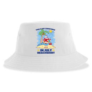 This Is My Christmas In July Beachshirt Funny Xmas Santa Sustainable Bucket Hat