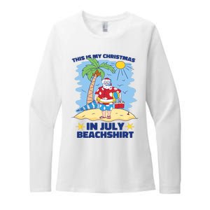 This Is My Christmas In July Beachshirt Funny Xmas Santa Womens CVC Long Sleeve Shirt