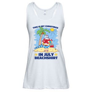 This Is My Christmas In July Beachshirt Funny Xmas Santa Ladies Essential Flowy Tank