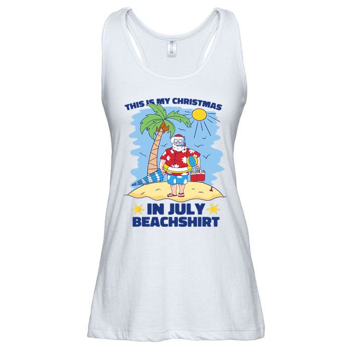 This Is My Christmas In July Beachshirt Funny Xmas Santa Ladies Essential Flowy Tank