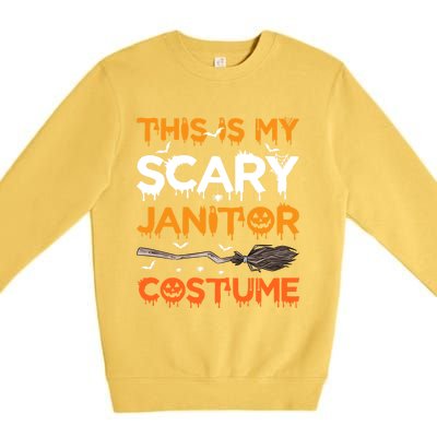 This Is My Scary Janitor Costume Halloween Gift Premium Crewneck Sweatshirt