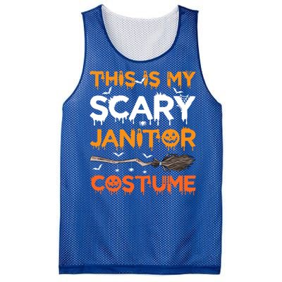 This Is My Scary Janitor Costume Halloween Gift Mesh Reversible Basketball Jersey Tank