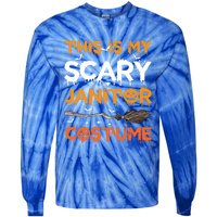 This Is My Scary Janitor Costume Halloween Gift Tie-Dye Long Sleeve Shirt