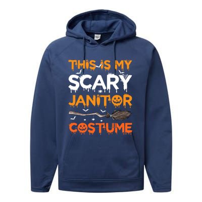 This Is My Scary Janitor Costume Halloween Gift Performance Fleece Hoodie