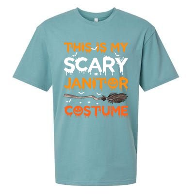 This Is My Scary Janitor Costume Halloween Gift Sueded Cloud Jersey T-Shirt