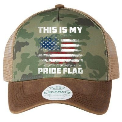 This Is My Pride Flag USA American 4th Of July Patriotic Legacy Tie Dye Trucker Hat