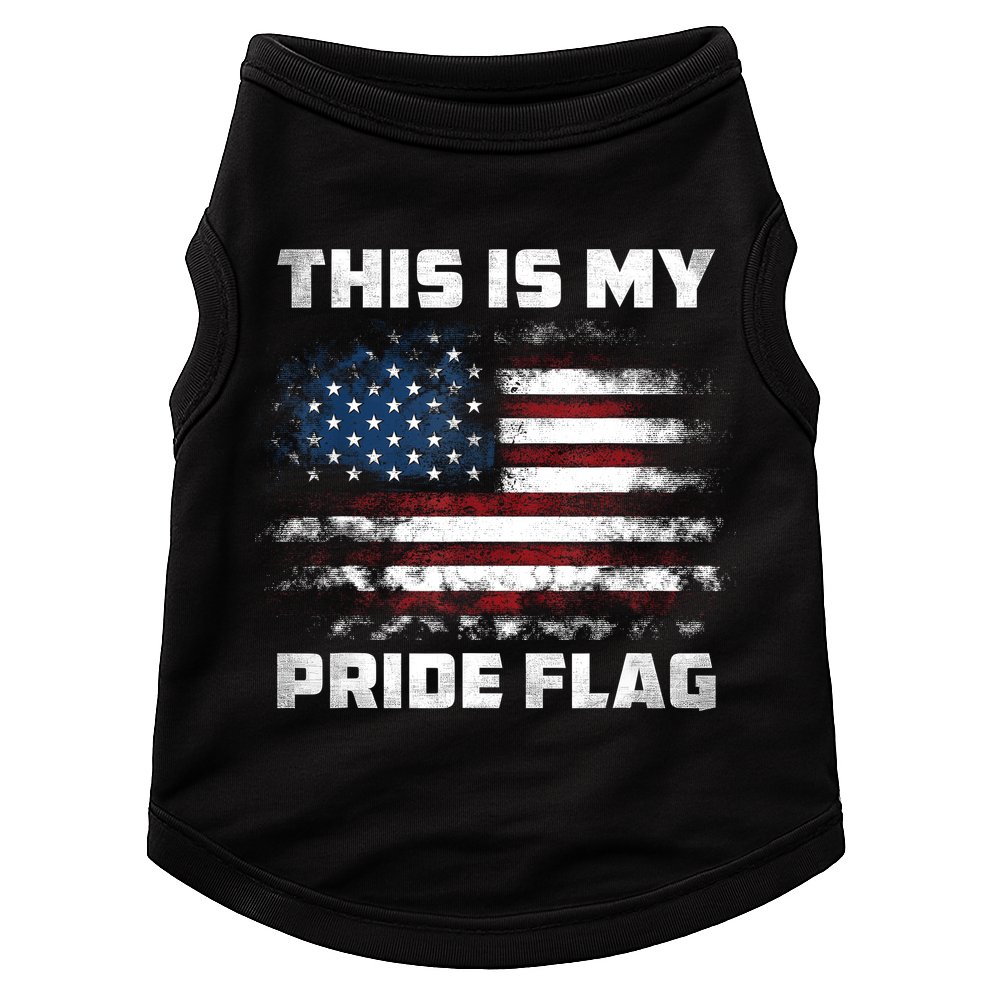 This Is My Pride Flag USA American 4th Of July Patriotic Doggie Tank