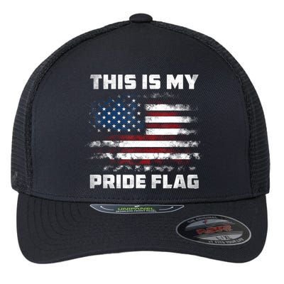 This Is My Pride Flag USA American 4th Of July Patriotic Flexfit Unipanel Trucker Cap