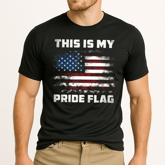 This Is My Pride Flag USA American 4th Of July Patriotic Cooling Performance Crew T-Shirt