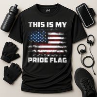 This Is My Pride Flag USA American 4th Of July Patriotic Cooling Performance Crew T-Shirt