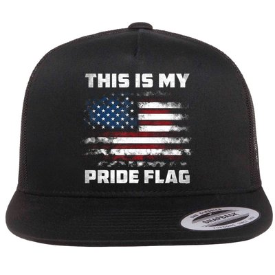 This Is My Pride Flag USA American 4th Of July Patriotic Flatbill Hat