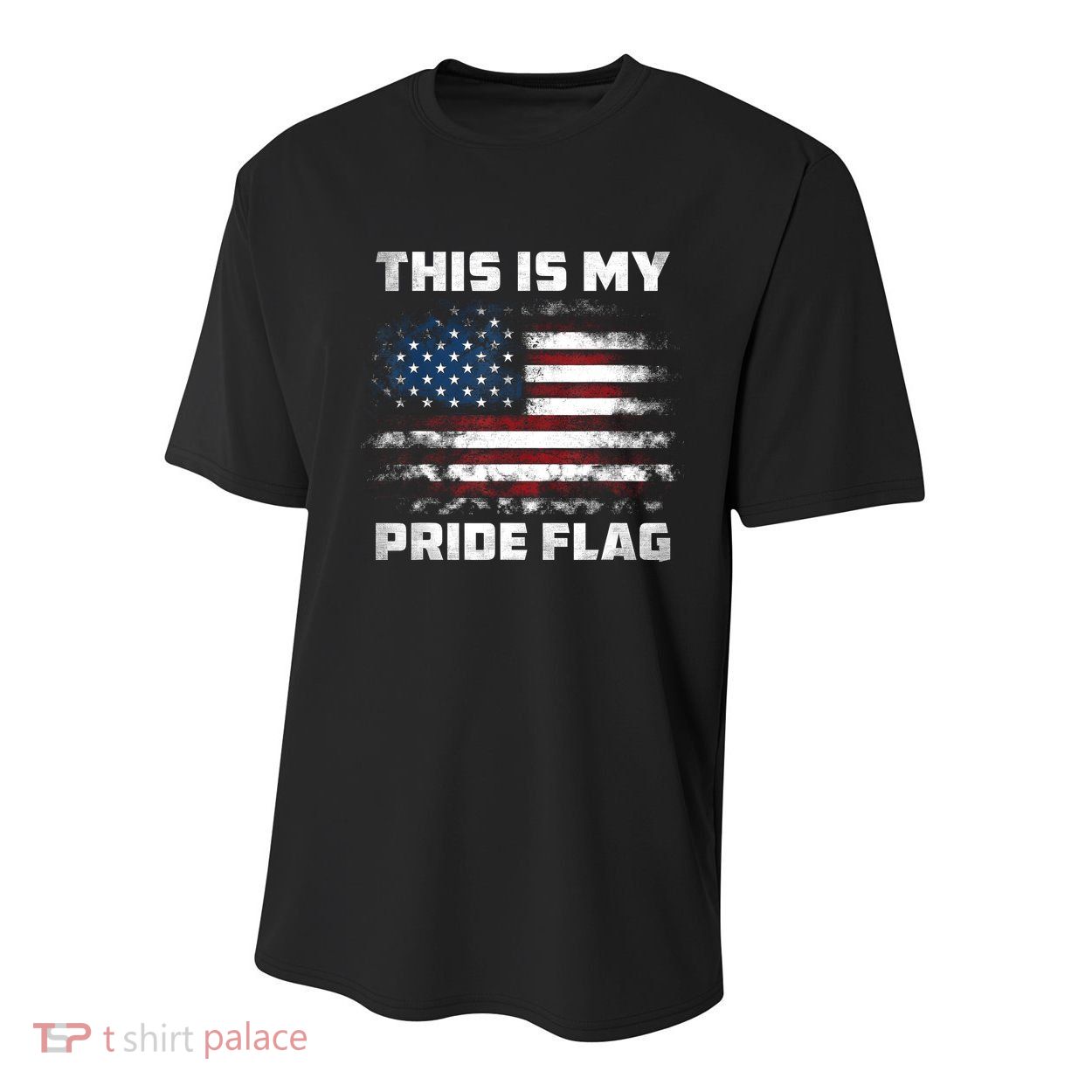This Is My Pride Flag USA American 4th Of July Patriotic Youth Performance Sprint T-Shirt
