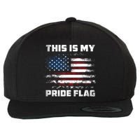 This Is My Pride Flag USA American 4th Of July Patriotic Wool Snapback Cap