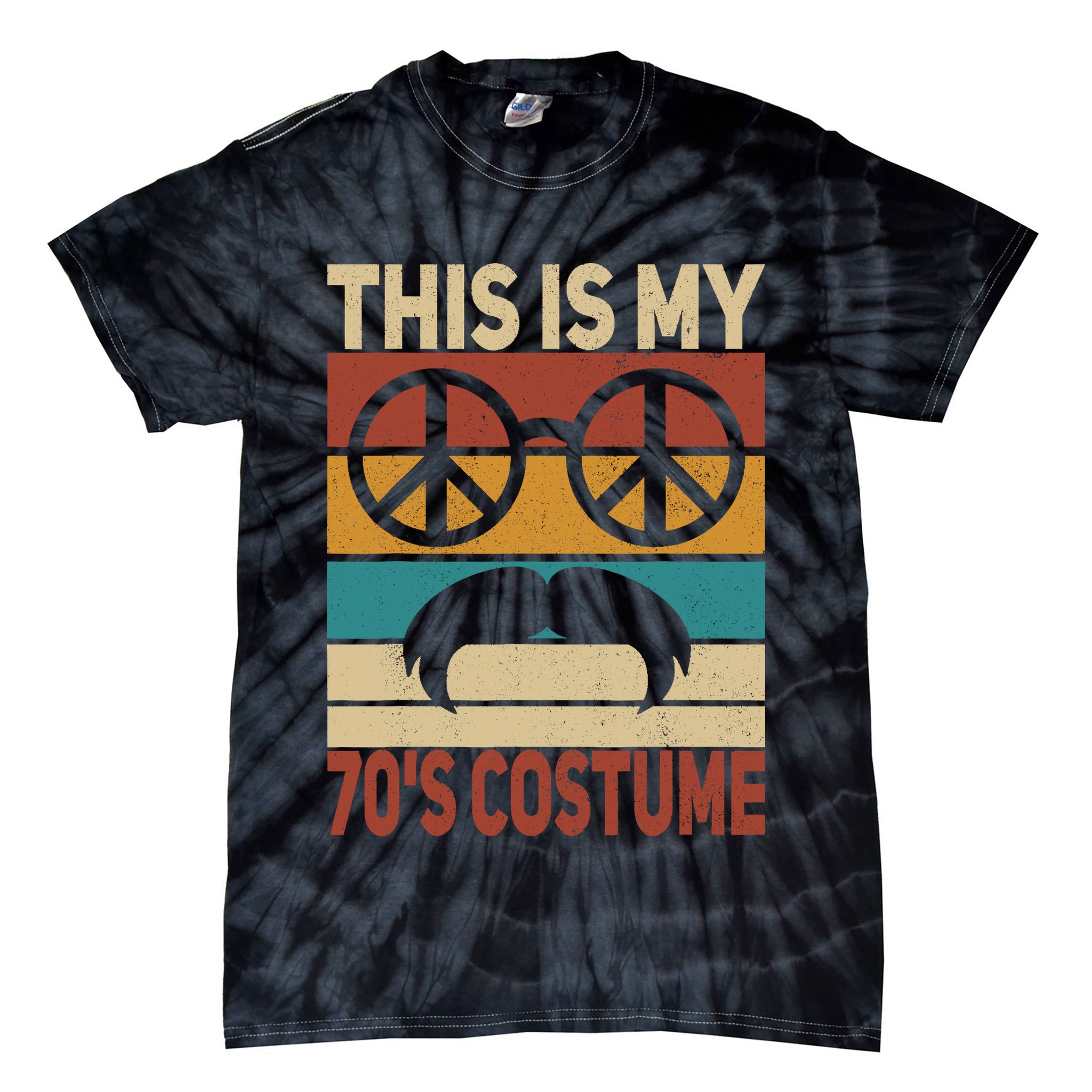 This Is My 70s Costume 70 Styles 70S Disco 1970s Outfit Tie-Dye T-Shirt