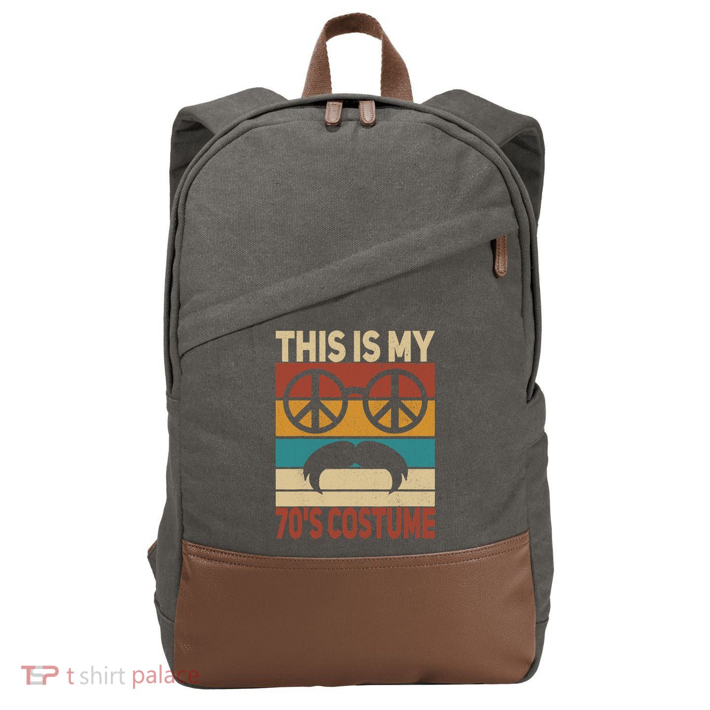This Is My 70s Costume 70 Styles 70S Disco 1970s Outfit Cotton Canvas Backpack