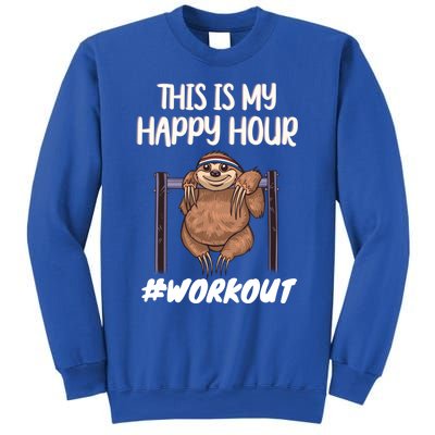 This Is My Happy Hour Workout Gym Sloth Lover Gift Sweatshirt