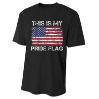 This Is My Pride Flag Usa American 4th Of July Performance Sprint T-Shirt