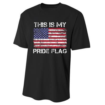 This Is My Pride Flag Usa American 4th Of July Performance Sprint T-Shirt