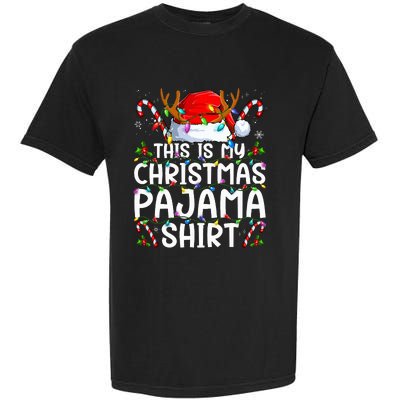 This Is My Christmas Pajama Funny Xmas Pjs Garment-Dyed Heavyweight T-Shirt