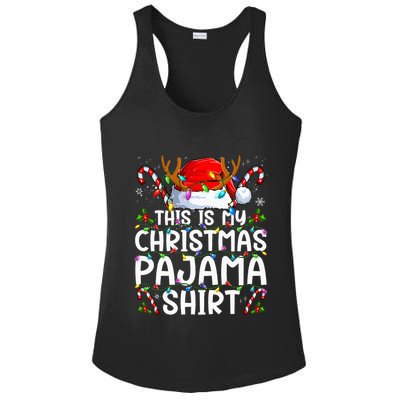 This Is My Christmas Pajama Funny Xmas Pjs Ladies PosiCharge Competitor Racerback Tank