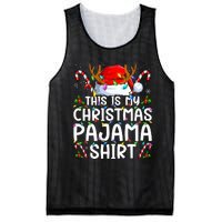 This Is My Christmas Pajama Funny Xmas Pjs Mesh Reversible Basketball Jersey Tank