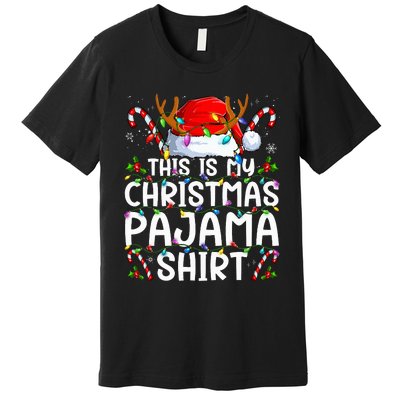 This Is My Christmas Pajama Funny Xmas Pjs Premium T-Shirt