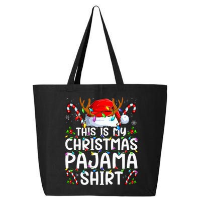 This Is My Christmas Pajama Funny Xmas Pjs 25L Jumbo Tote