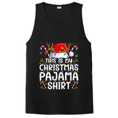 This Is My Christmas Pajama Funny Xmas Pjs PosiCharge Competitor Tank