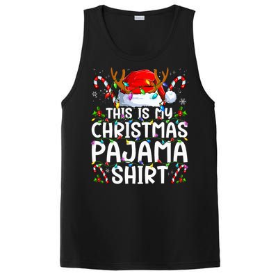 This Is My Christmas Pajama Funny Xmas Pjs PosiCharge Competitor Tank