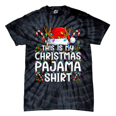 This Is My Christmas Pajama Funny Xmas Pjs Tie-Dye T-Shirt