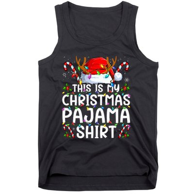 This Is My Christmas Pajama Funny Xmas Pjs Tank Top