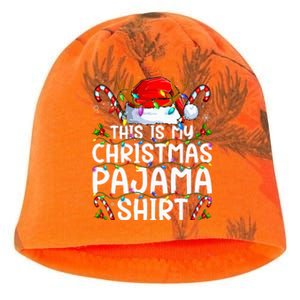 This Is My Christmas Pajama Funny Xmas Pjs Kati - Camo Knit Beanie