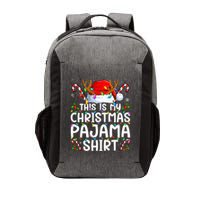 This Is My Christmas Pajama Funny Xmas Pjs Vector Backpack