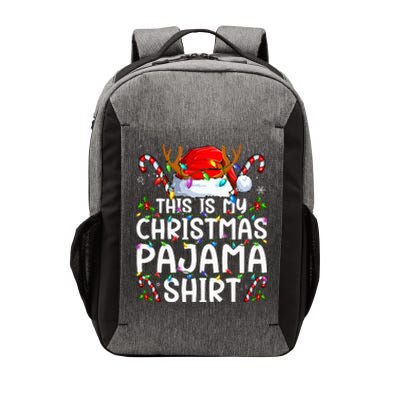 This Is My Christmas Pajama Funny Xmas Pjs Vector Backpack