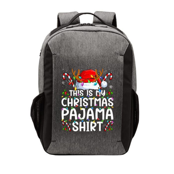This Is My Christmas Pajama Funny Xmas Pjs Vector Backpack