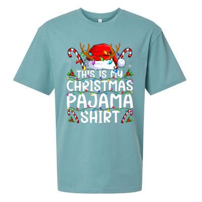 This Is My Christmas Pajama Funny Xmas Pjs Sueded Cloud Jersey T-Shirt