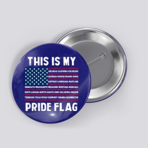 This Is My Pride Flag USA US Flag Button