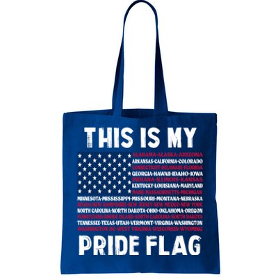 This Is My Pride Flag USA US Flag Tote Bag