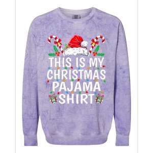 This Is My Christmas Pajama  Funny Xmas PJs  Colorblast Crewneck Sweatshirt