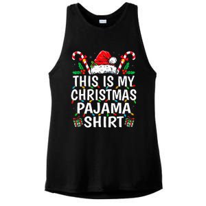 This Is My Christmas Pajama  Funny Xmas PJs  Ladies PosiCharge Tri-Blend Wicking Tank