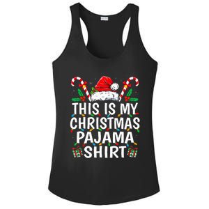 This Is My Christmas Pajama  Funny Xmas PJs  Ladies PosiCharge Competitor Racerback Tank