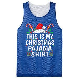 This Is My Christmas Pajama  Funny Xmas PJs  Mesh Reversible Basketball Jersey Tank