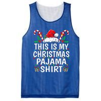 This Is My Christmas Pajama  Funny Xmas PJs  Mesh Reversible Basketball Jersey Tank