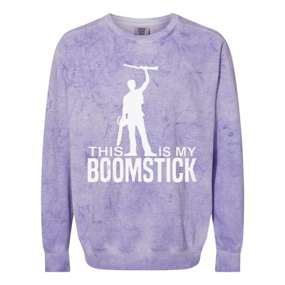 This Is My Boomstick Shotgun Chainsaw Dead Evil Halloween Colorblast Crewneck Sweatshirt