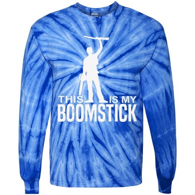 This Is My Boomstick Shotgun Chainsaw Dead Evil Halloween Tie-Dye Long Sleeve Shirt