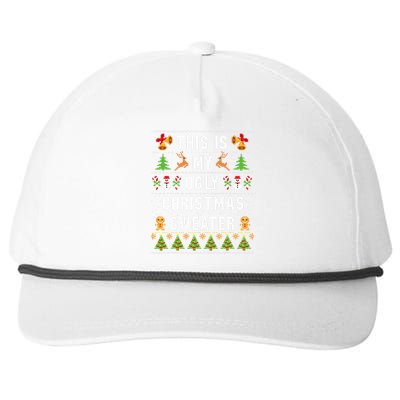 This Is My Ugly Sweater Funny Christmas Short Sleeve Snapback Five-Panel Rope Hat