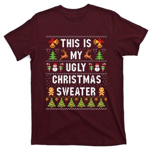 This Is My Ugly Sweater Funny Christmas Short Sleeve T-Shirt