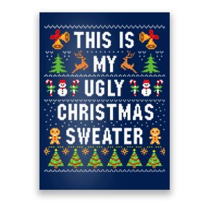 This Is My Ugly Sweater Funny Christmas Short Sleeve Poster