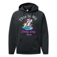 This Is My Derby Day Dress Horse Performance Fleece Hoodie