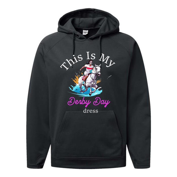 This Is My Derby Day Dress Horse Performance Fleece Hoodie